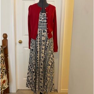 Chaps dress and sweater size small NWOT
